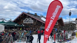 Der Empfang von Uniqa und „Krone“ stieg auf der berühmten Schafalm.