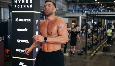 Fitnesstrainer und Athlet Florian Winter absolvierte sein erstes Hyrox-Rennen 2024 in Posen ...