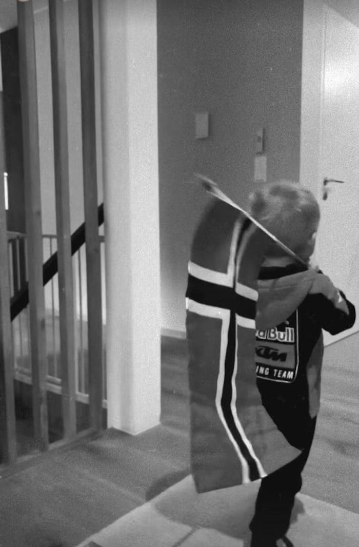 ... und auch Sohn Emil feierte seinen Papa.