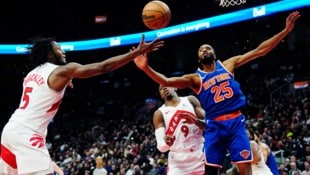 Die Knicks bezwingen die Raptors.