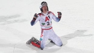 Historischer Jubel: Henrik Kristoffersen gewann zum fünften Mal den Slalom-Klassiker auf der ...