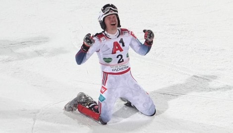 Historischer Jubel: Henrik Kristoffersen gewann zum fünften Mal den Slalom-Klassiker auf der ...