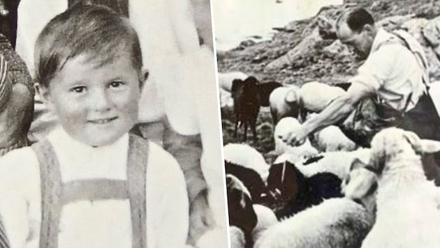 Der kleine Josef war später begeisterter Schafhirte auf den Bergen seiner Heimat.