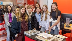 Große Freude hatten die Besucher auch im Podcast-Studio der „Krone“. Dort erzählten sie von den ...