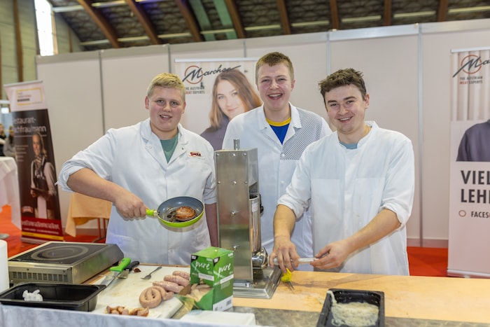 Fleischhauerlehrlinge überzeugen.