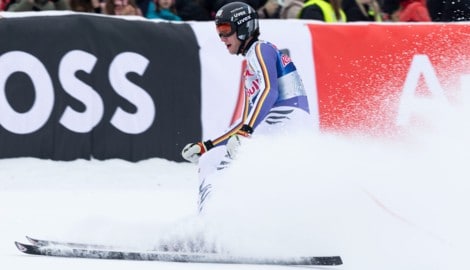 Luis Vogt konnte in der Hahnenkamm-Abfahrt in Kitzbühel zuletzt aufzeigen.