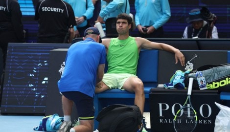Carlos Alcaraz hatte im Semifinale gegen Alexander Zverev zu kämpfen.