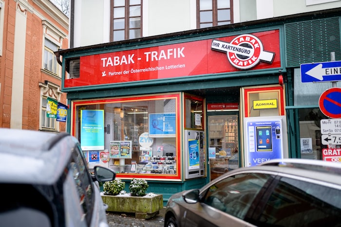 Diese Trafik geriet ins Visier des bisher noch unbekannten Messer-Räubers.