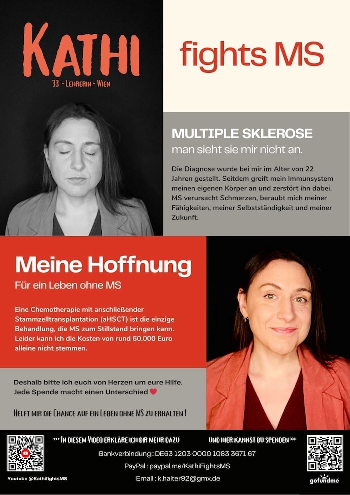 Videos, in denen Katharina ihre Krankheit erklärt und Infos für jene, die ihr helfen wollen.