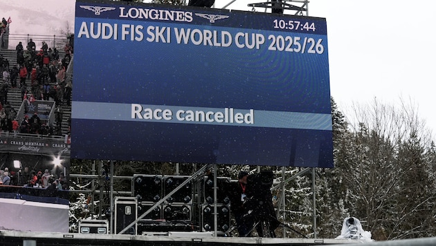 Die Abfahrt in Crans-Montana wurde nach einer Sturzorgie abgebrochen.