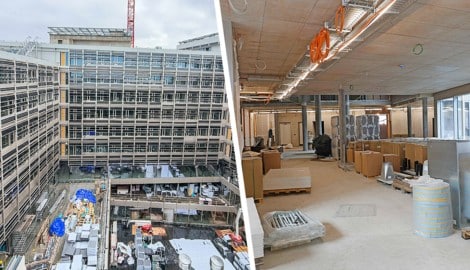 Der Rohbau steht, jetzt starten die Arbeiten im Inneren.