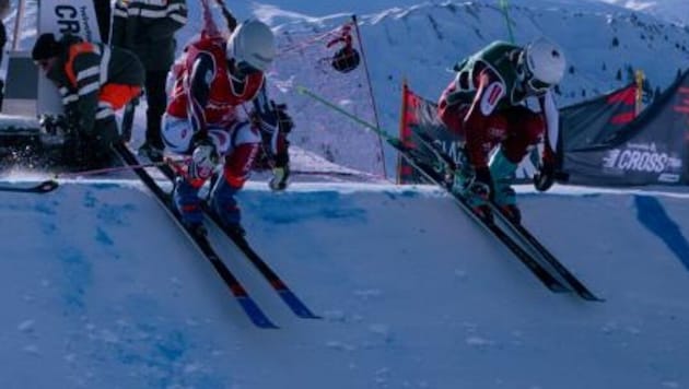 Die Vorarlbergerin Leonie Lussnig (r.) konnte in Les Saisies gute Punkte holen.