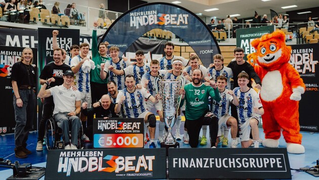 Die siegreichen Handballer des HC Hard