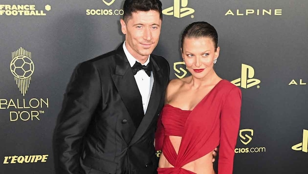 Robert Lewandowski mit seiner Frau Anna