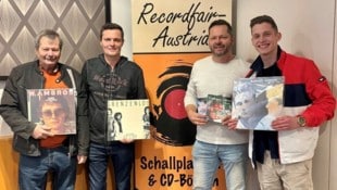 Auf der Grazer Schallplattenbörse: Mit Emmerich, Manfred, Markus und Philipp Krisper aus ...