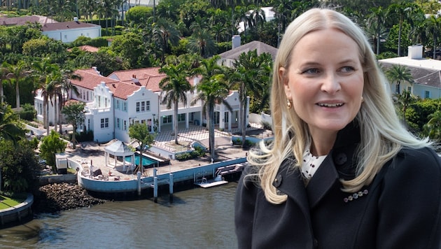 Die norwegische Kronprinzessin Mette-Marit wohnte in Epsteins Villa in Palm Beach. Jetzt gibt ...