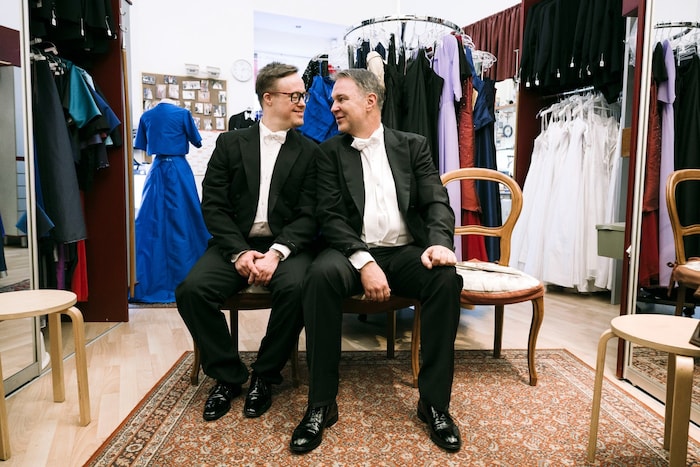 Bei der gemeinsamen Frackausleihe auf Einladung Bablers hat sich das Duo schon auf den ...