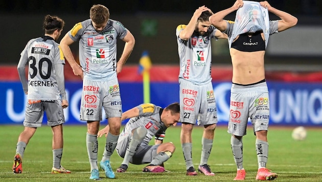 Solche Bilder waren einst unter Ex-Kapitän Michi Liendl (Mitte) nicht allzu oft beim WAC zu ...