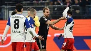 Harry Kane (mitte) traf erneut für die Bayern – zum Sieg reichte es jedoch nicht.
