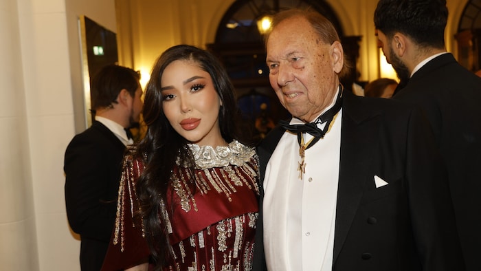 Sanlas-Chef Günter Nebel mit Dana Ordabekova