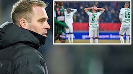 Der neue Trainer Hoff Thorup (links) war fassungslos, Rapid lieferte eine desaströse Leistung ...