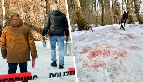 Für Spaziergänger in der Pidinger Au waren die Blutflecken im Schnee auch am Tag nach der ...