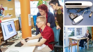 Alarm! „Technik gibt nur die Bilder vom Sturz preis“, erklärt Pflegemanager Strobl (sitzend im ...