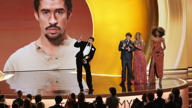 US-Rapper Bad Bunny nutzte die Bühne für einen Protest gegen Trump und seine ...