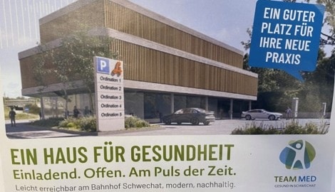 Auf diesem Flyer zeigt sich das moderne  Gebäude, in dem ein Kinder-PVE einziehen könnte. ...