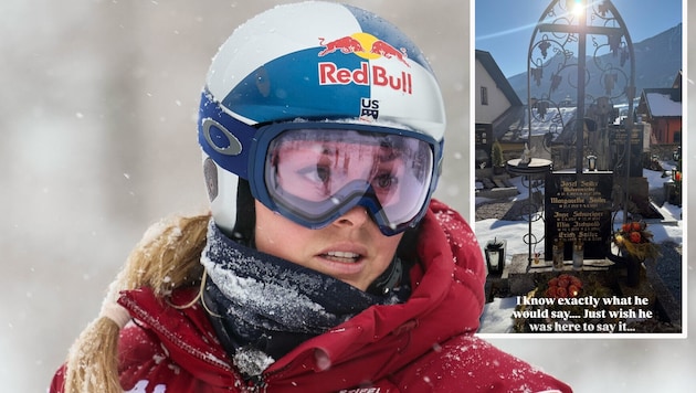 Lindsey Vonn stattete dem Grab von Ski-Pionier Erich Sailer einen Besuch ab.
