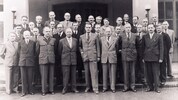Das Bild zeigt die Dornbirner Gemeindevertretung nach der Wahl im Jahre 1950: In der letzten ...