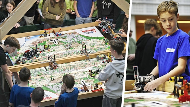Die Nachwuchsprogrammierer ließen ihre Roboter auf Hochtouren laufen.