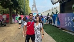 Sam Gassner mit Langzeitfreundin Coralie Gilly.