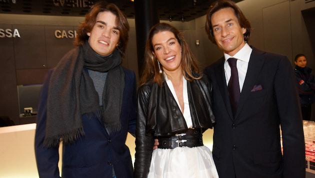 Von links: Arturo Pacifico Griffini, Fiona Pacifico Griffini-Grasser und Karl-Heinz Grasser