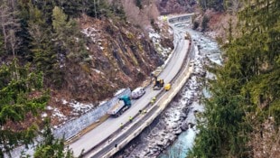 In der Lieserschlucht wird gerade ein Radweg errichtet. 
