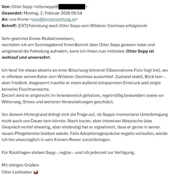 Das ganze Bekenner-Mail