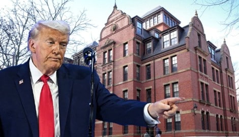 Hintergrund der Forderung: ein Rechtsstreit zwischen der US-Regierung und der Hochschule um ...