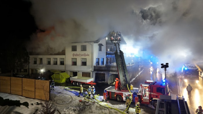 Der Löscheinsatz in Sulzberg-Thal.