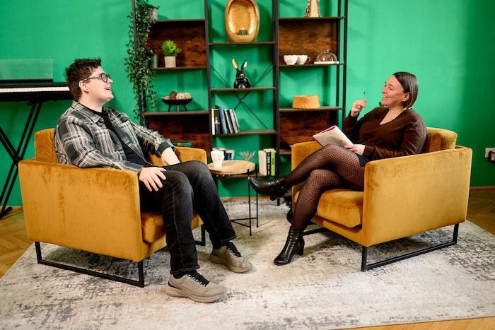 Piller beim Interview mit „Krone“-Redakteurin Jasmin Gaderer.