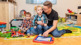 Die Zwillinge Matheo und Leon (fast zwei Jahre alt) sind Dominiks größtes Glück.