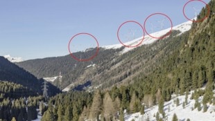 So könnte der geplante Windpark auf dem Bergrücken aussehen. 