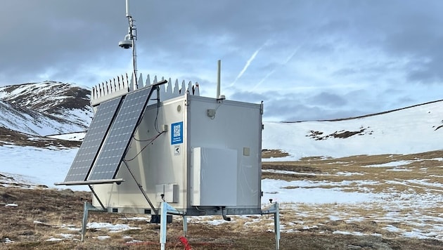 Die Messstation im Gebirge