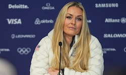 Lindsey Vonn kurz vor dem Start der Olympischen Spiele