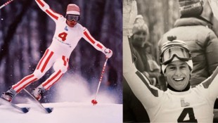 Hans Enn fuhr im Olympia-Riesentorlauf 1980 zu Bronze und ließ sich danach feiern. 