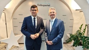 LH-Vize Martin Gruber &amp; VP-Landesgeschäftsführer Markus Keschmann (vl) präsentierten die ...