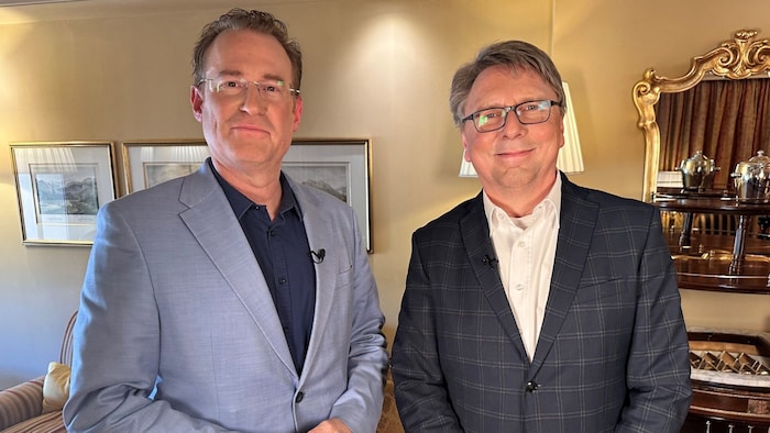 „Message Controller“ Gerald Fleischmann trifft auf ORF-Journalist Fritz Dittlbacher.