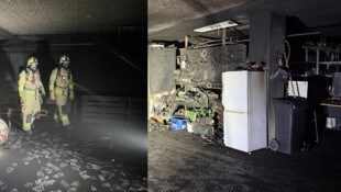 Die Feuerwehren Schwaz und Jenbach rückten zum Brand in der Garage aus.