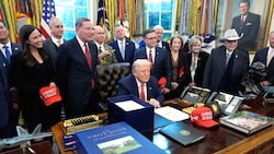 US-Donald Trump kennt ein zweifelhaftes Mittel gegen unangenehme Fragen: gegenüber den ...