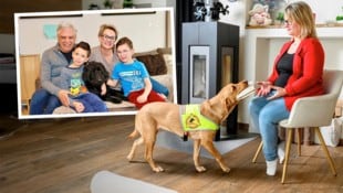 Krone KREATIV/Imre Antal, Christian Jauschowetz Der Hund ist aus dem Alltag von Familie Nadji (kleines Bild) und von Nadine Pfeiffer (rechts) ...