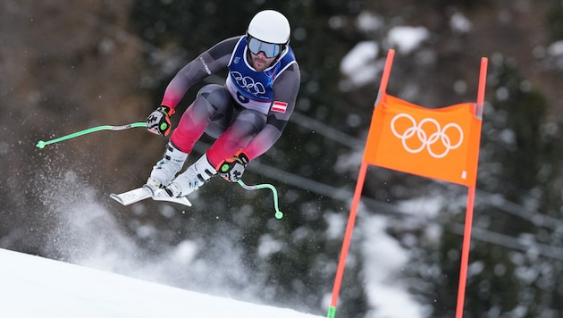Vincent Kriechmayr zeigt eine gute erste Trainingsfahrt.